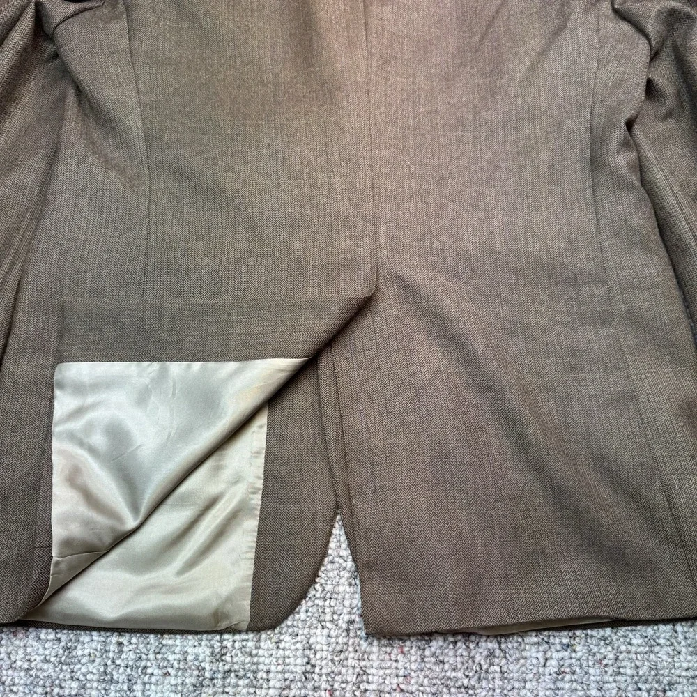 Lauren Ralph Lauren Macy's Blazer Mens 42L Check Wool Brown